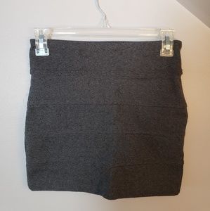 Gray Short Pencil Skirt
